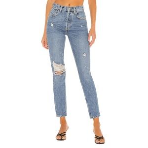 Boyish Billy Skinny Jeans Great Dictator Wash High Rise Distressed Size 25 NWT